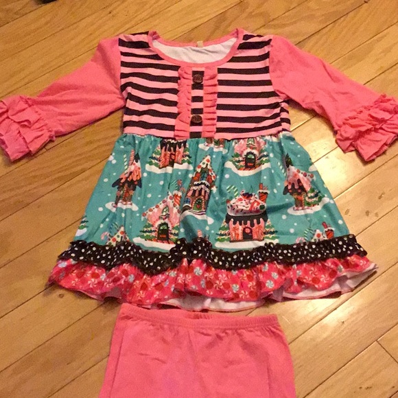 Brand New Pink Ruffle Set Great Christmas Dress - Picture 3 of 3